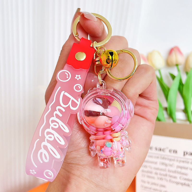 Wholesale Acrylic Astronaut Liquid Quicksand Key Chain